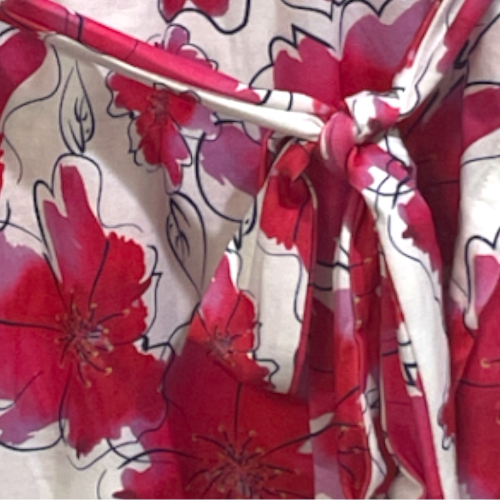 Maternity Nursing Pink Floral Faux Wrap Dress Size - Picture 9 of 11